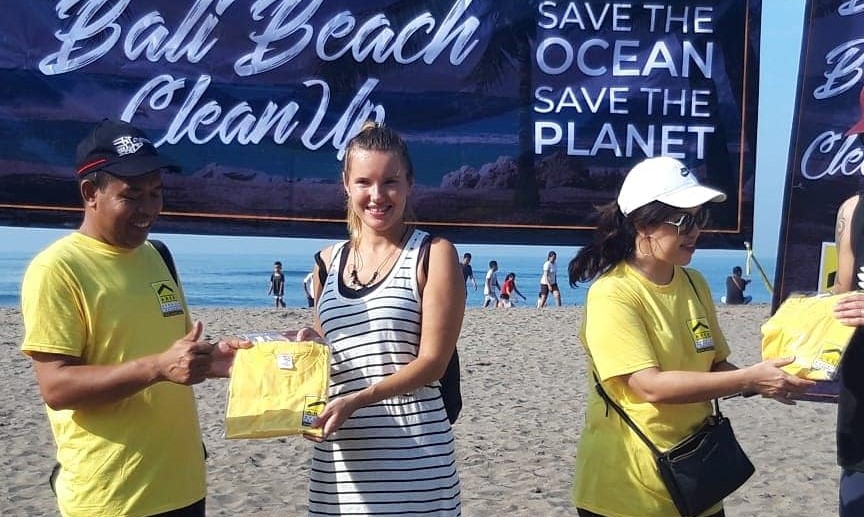 Beach clean up. Beach clean up.