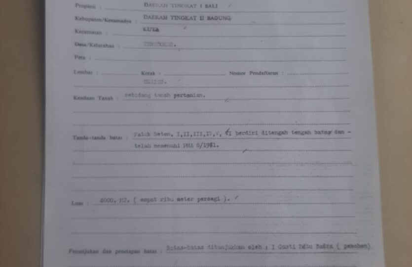 land for lease in kerobokan