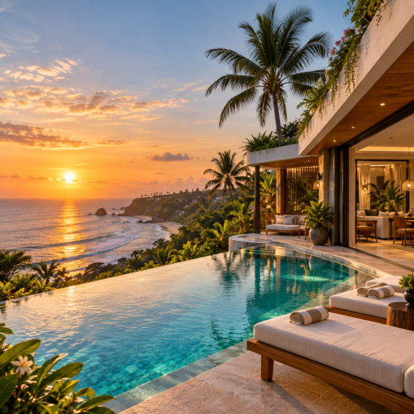 Bali Villa Infinity Pool Sunset Bali villa sunset